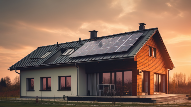 Residential home with metal roof and solar panel installation by Elite Solar Solutions in Denver, CO